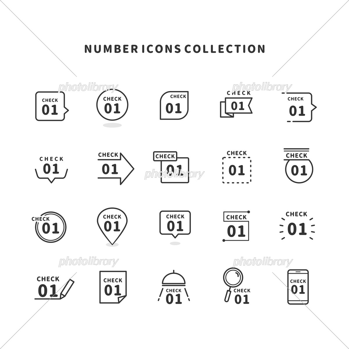 数字 アイコンのイラスト素材65934736- PIXTA