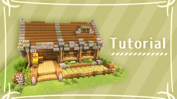 マイクラ 建築 オークで作るおしゃれな家の作り方15