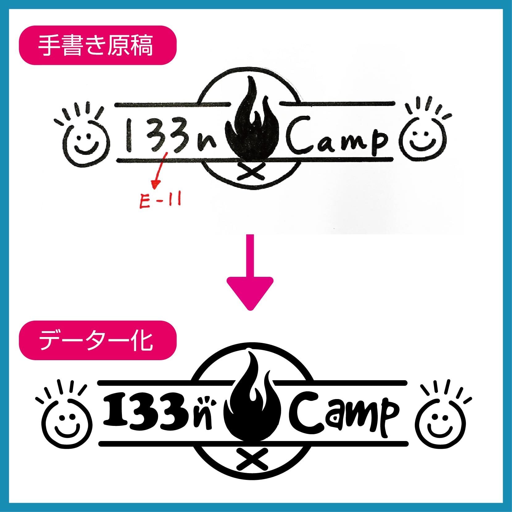 手書きロゴ データ化 無料TikTok