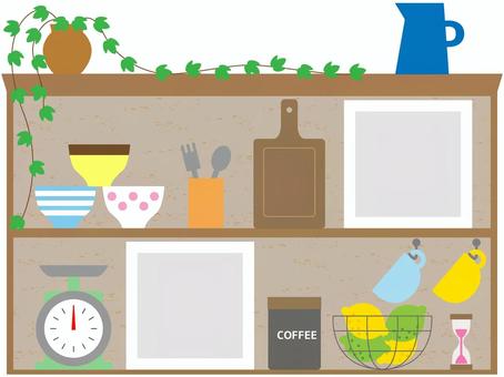 空の陳列棚のイラスト商用可・フリーイラスト素材ソコスト