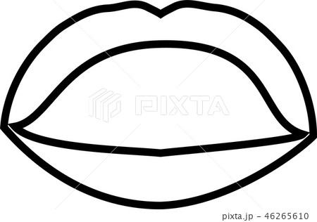 唇 女性 美しい 線画 ロゴマーク イラストのイラスト素材46265613- PIXTA