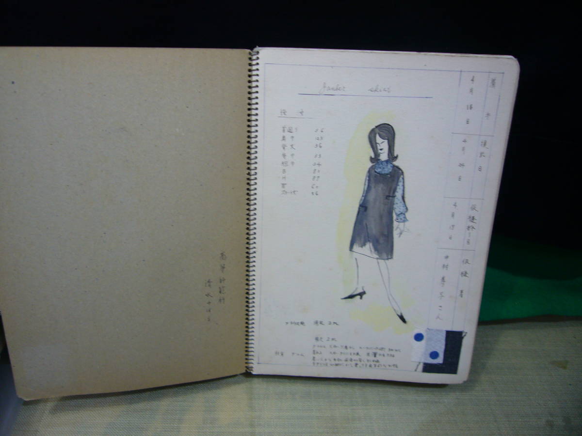 60年代風 服、模様、色のスケッチトゥームズAWRD