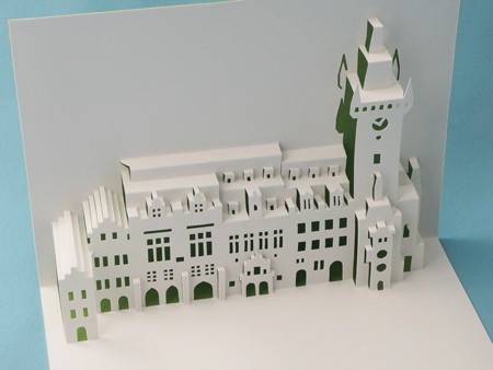 しかけ絵本・手作りポップアップカード:日本発祥のポップアップカード 折り紙建築 球体ポップアップカード ジオメトリックポップアップ