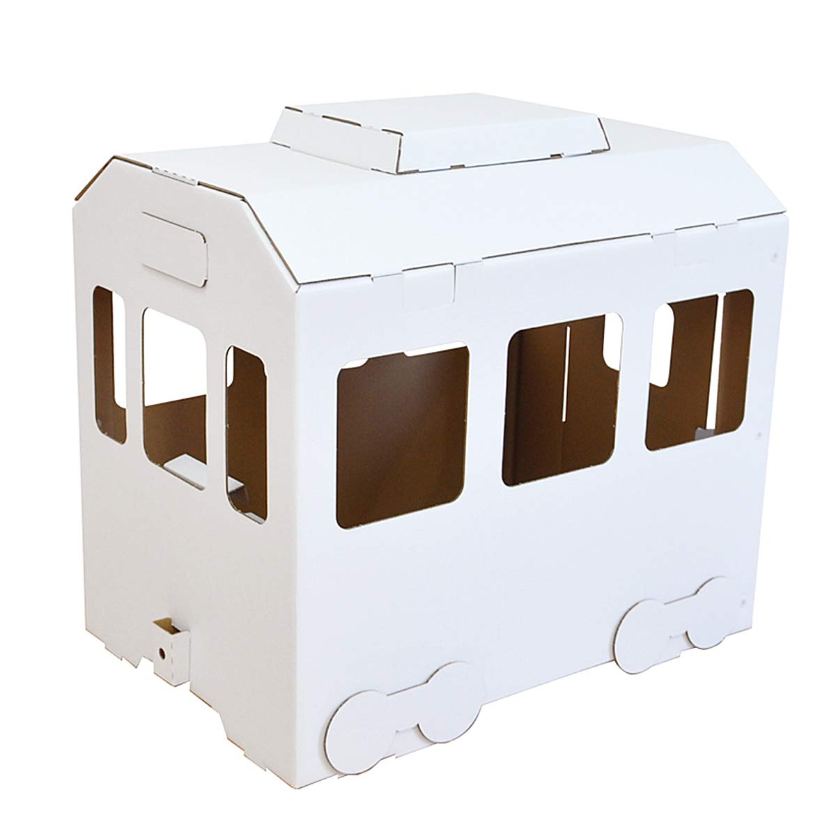 工作キット ダンボール製 hacomo kids 電車ダンボール 段ボール おもちゃ ペーパークラフト 工作 子ども キッズ 組み立て 手作りキット: お弁当グッズのカラフルボックス - 通販 - Yahoo!ショッピング