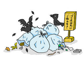 ゴミ出し、ゴミ捨て、ゴミルールのイラスト パワーポイント PNG画像フリー素材、無料素材のDigipot