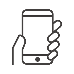 フリーイラスト携帯電話を持った人物のピクトグラムパブリックドメインQ：著作権フリー画像素材集