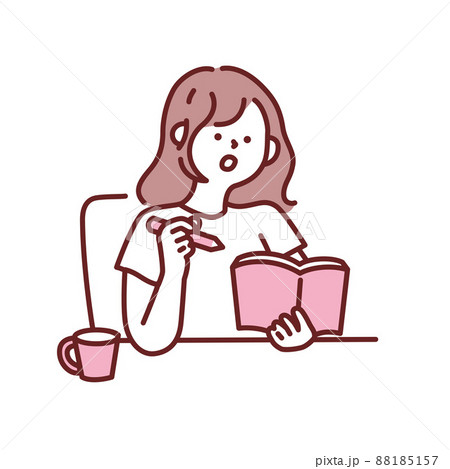 将来の分析広告のイラストを探して事業計画を立てるPremiumベクトル素材