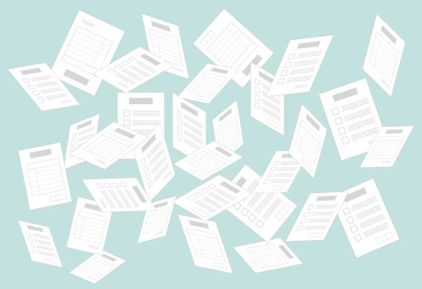 書類の山のイラスト素材 - PIXTA