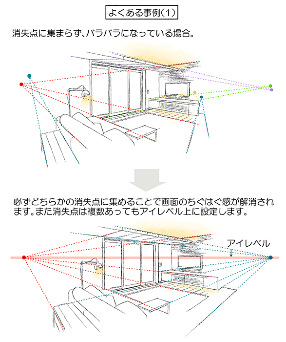 手書き断面パース家の全体像を楽しく見せるオシャレな手書きパースの作成「手描きパース工房」全国対応