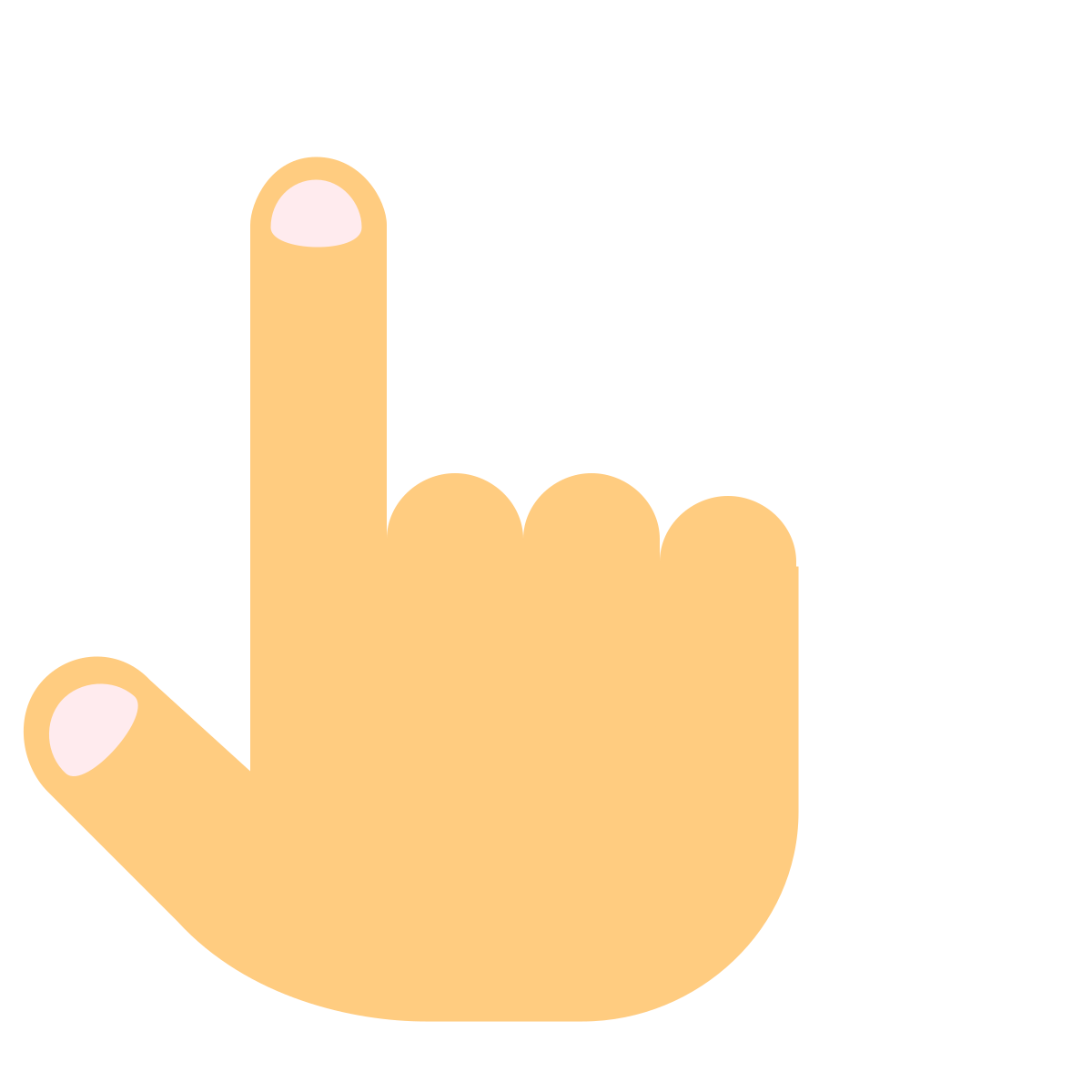 指先でタップする、ハンドジェスチャーアイコンの無料イラスト透過PNG・商用利用OKイラストセンタ