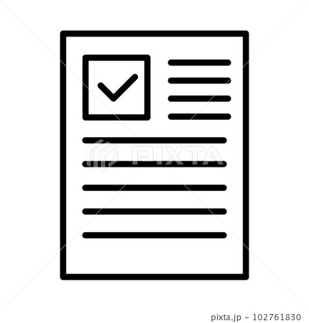 シンプルなチェックリストアイコンのイラスト素材73001668- PIXTA