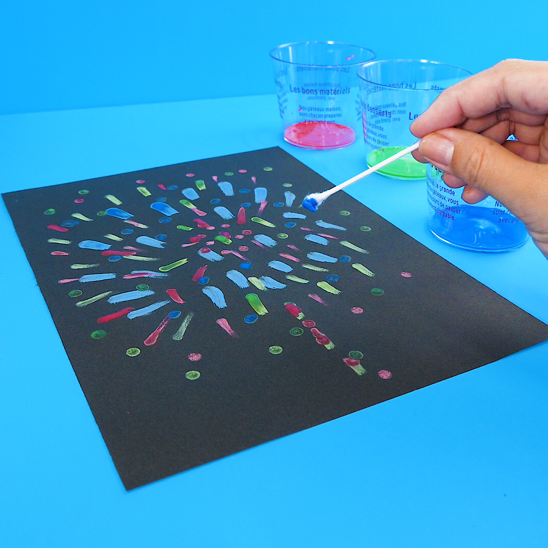 綿棒スタンプ💖保育園のリトルワールド