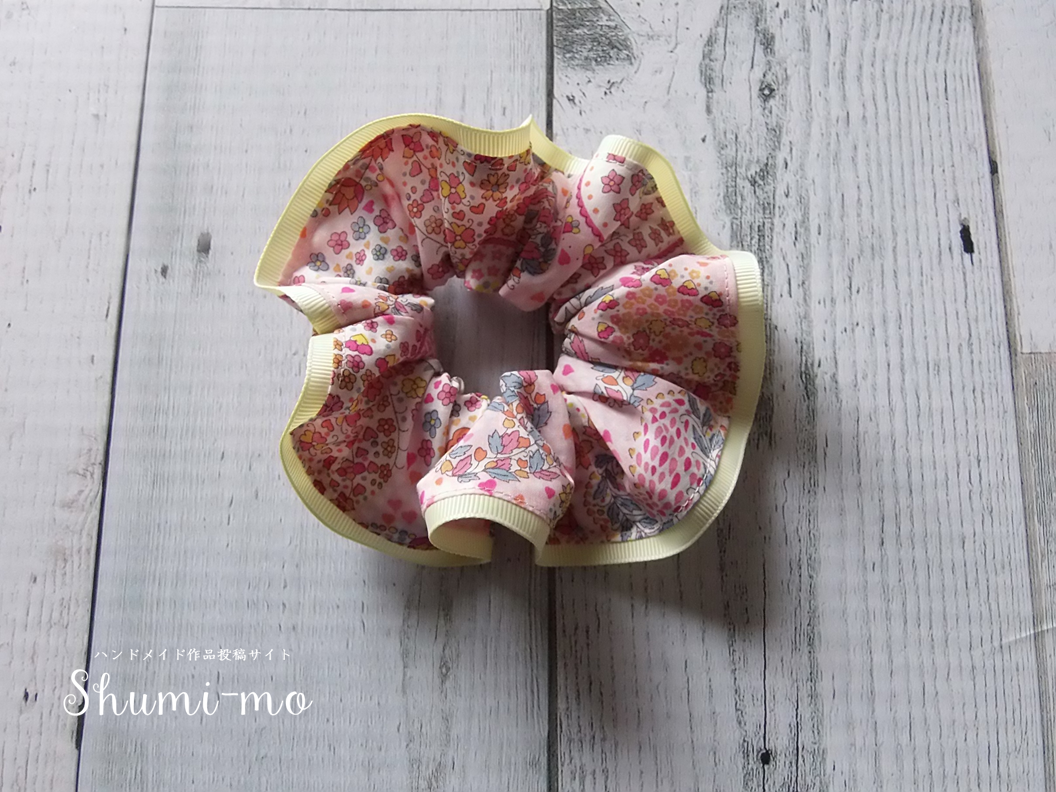 インド刺繍リボンのシュシュの作り方豪華で高級感がありますKANAMARI かなまり