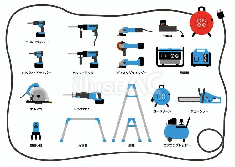 電動工具 輪郭ありのインパクトドライバーのイラスト187119987 毎月1点無料 フリー のストックフォト イメージマート