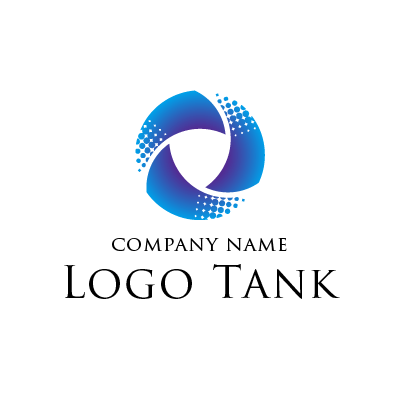 シンプルに簡略化された波モチーフのロゴデザイン