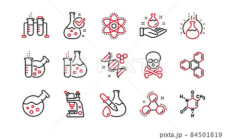 化学物質化学概要アイコンイラストPremiumベクトル素材