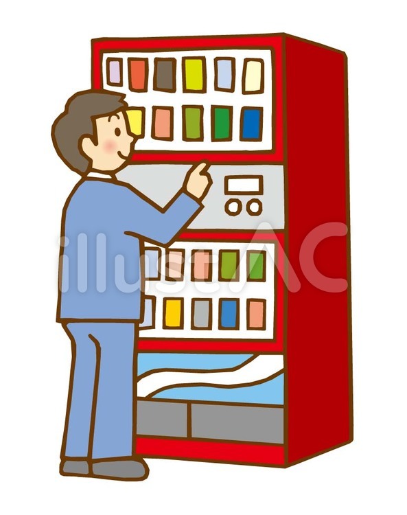 自動販売機のシルエット04無料のAi・PNG白黒シルエットイラスト