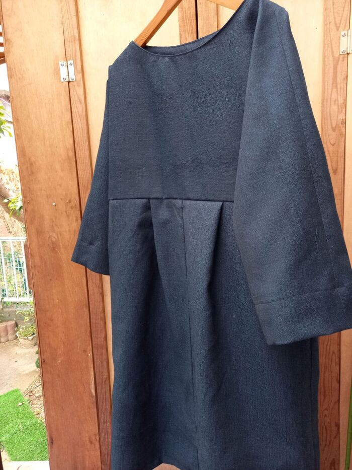 型紙不要 ぽわん袖ワンピースの作り方How to make a child’s long sleeve dress Baby&kids 型紙なし子供 長袖 リボン 無料