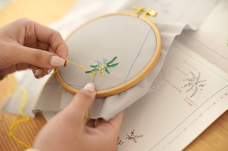 筥迫用 刺繍台の使い方筥迫は続くよどこまでも