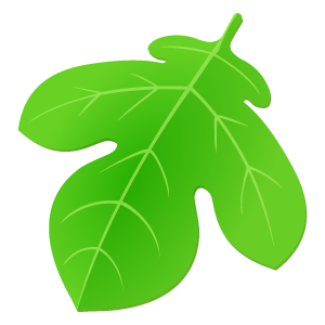 2枚の葉っぱのフリーイラストフリーイラスト・クラシック フリクラ