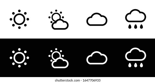 晴れ時々曇りイラストのフリー素材イラストイメージ