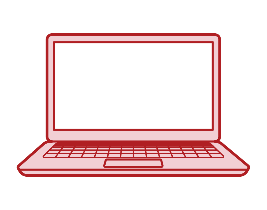 ノートパソコン ビジネスの無料イラスト 正面向き 65998素材Good