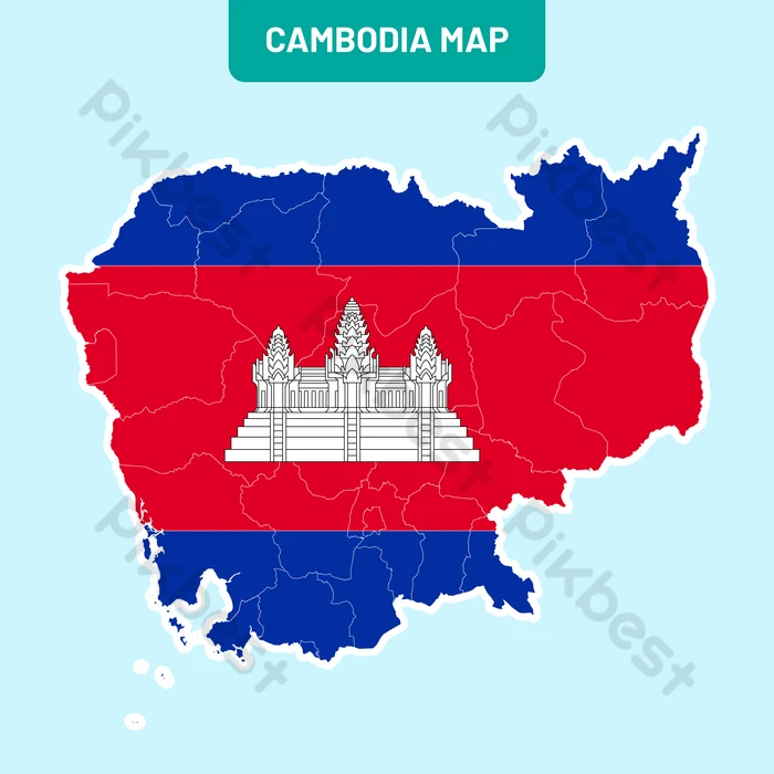 カンボジア国旗の由来・意味や特徴をイラスト解説