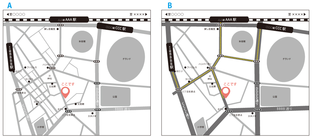 わかりやすい地図作成手順地図作成のマップデザイン