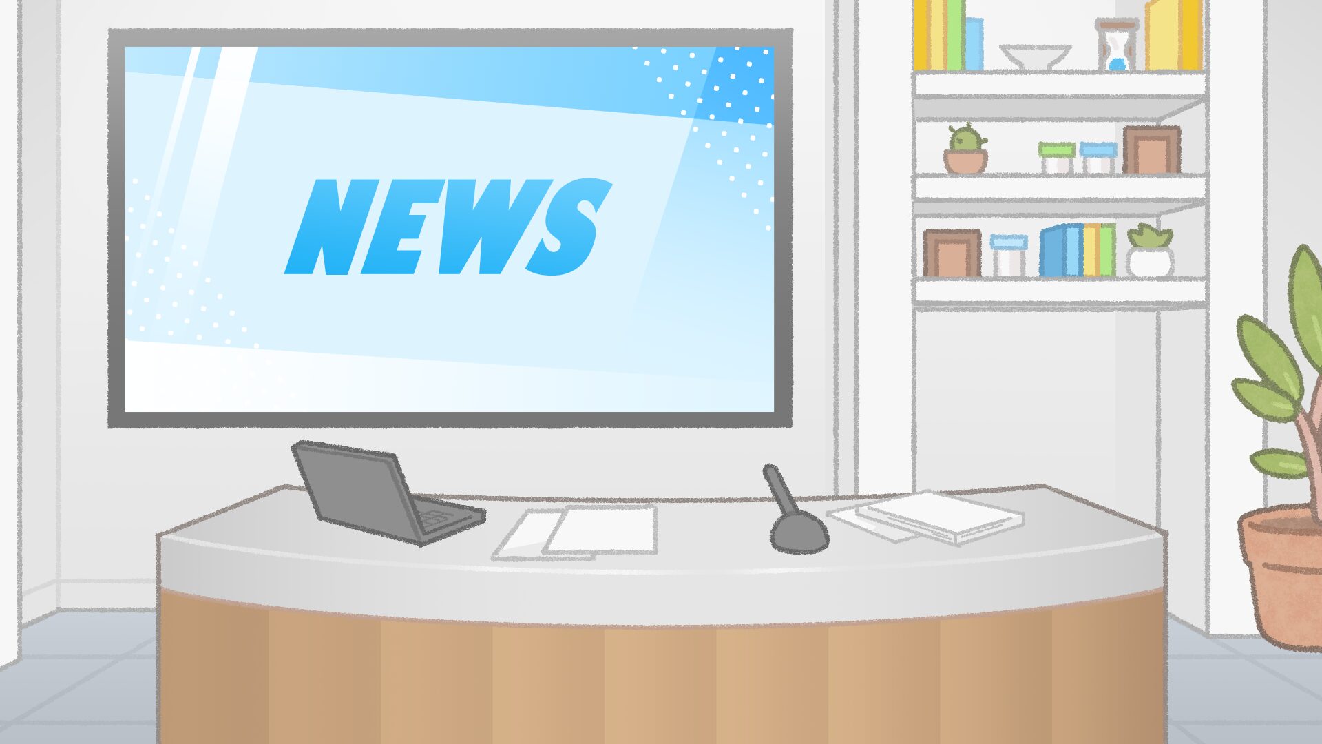 ニュース番組撮影のスタジオ背景素材のイラスト素材103950369- PIXTA