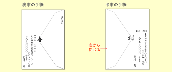 図解付き！ 封筒の正しい閉じ方を説明～封筒の種類別マナーとルール～書式の例文書き方コラムbizocean ビズオーシャン ジャーナル