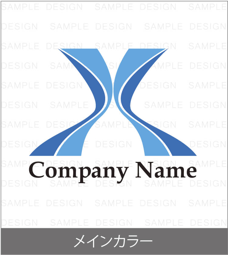 流れるようなラインのローマ字 ロゴXロゴデザイン販売番号01382ロゴ販売ロゴ購入と制作依頼サイト