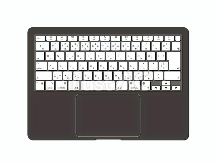 キーボード無料のAi・PNG白黒シルエットイラスト