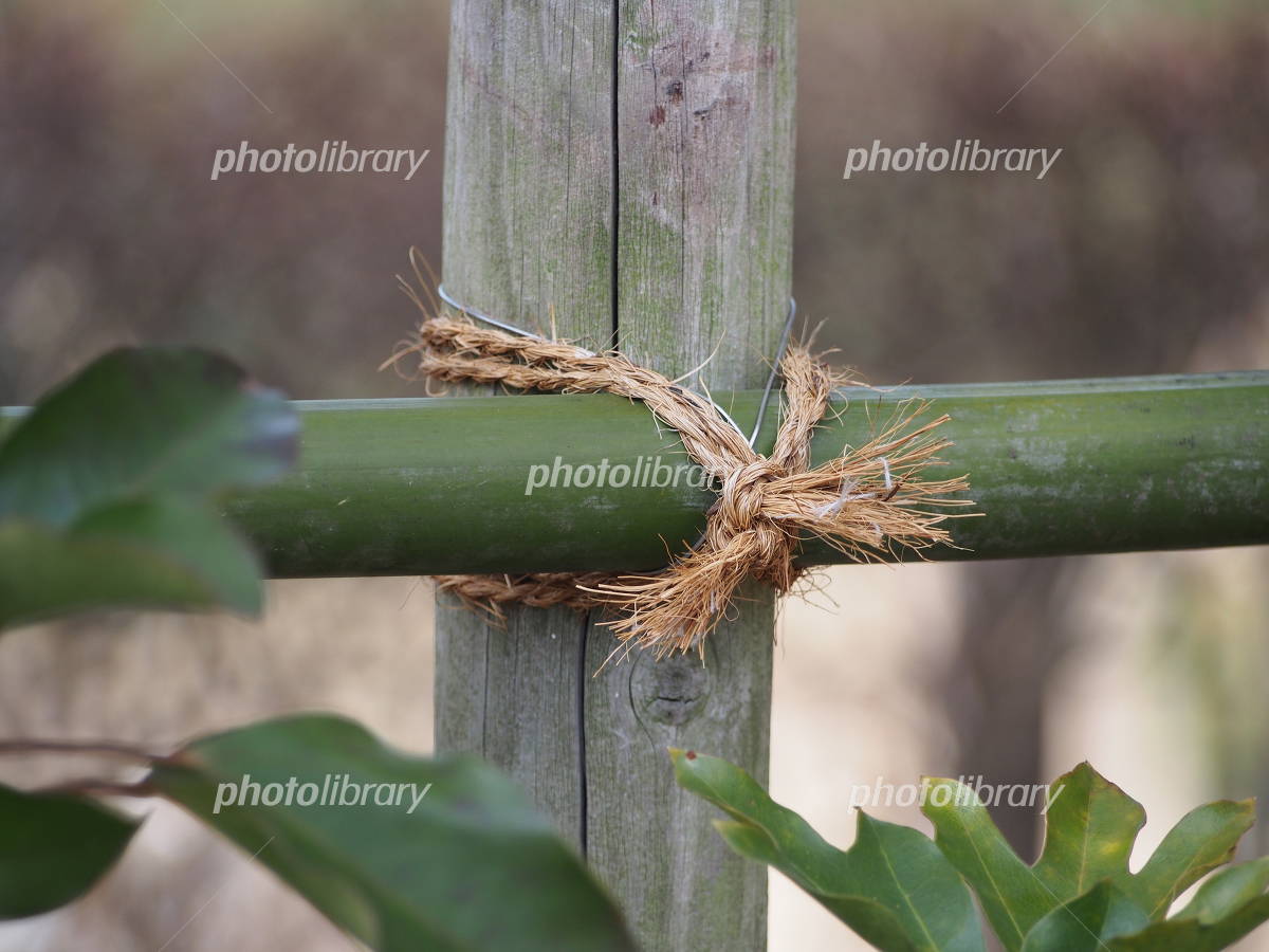造園職人 御用達のロープワーク いぼ結び 男結び の結び方のコツ！ しゅろ縄で竹垣・支柱を結ぶ 綾掛け