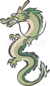 龍シルエット イラストの無料ダウンロードサイト「シルエットAC」