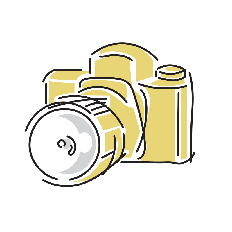 おしゃれなカメラのイラストイラスト・フリー素材なら「シンテリ」