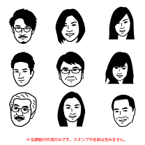 似顔絵名刺名古屋の似顔絵 イベント・アイテムの専門店 AGREE愛知岐阜三重静岡