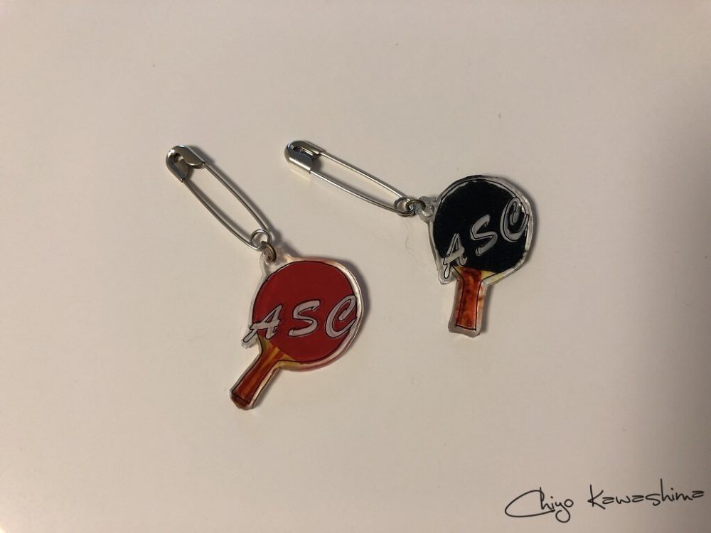 ラグ様 卓球手作りゼッケンピン