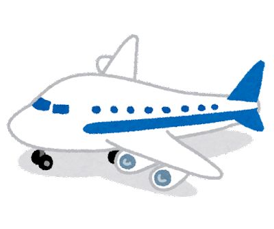 飛行機のシルエットイラスト PNGえんぴつ素材