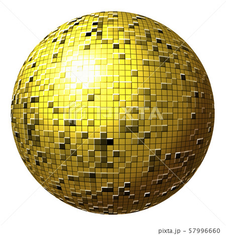 カラフルなミラーボール：イラスト無料