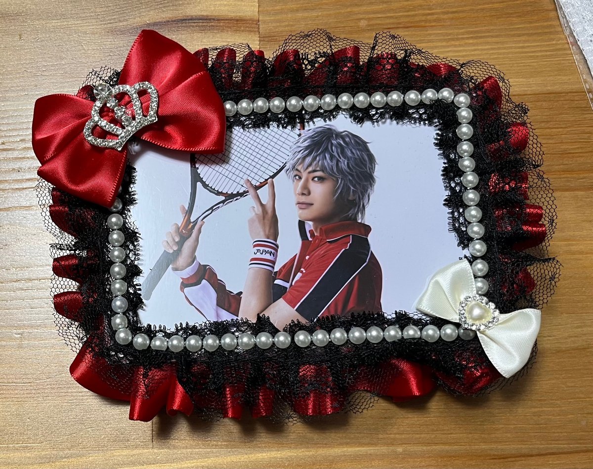 硬質ケース デコ ホワイト ブルー 花 リボン - pyooooon - BOOTH