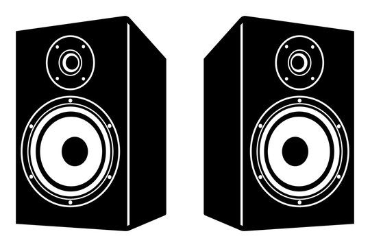 スピーカーシルエット イラストの無料ダウンロードサイト「シルエットAC」