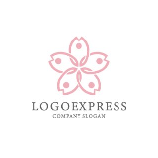 ロゴ作成デザインです。UcaliDesign女の子女の子をイメージしたロゴマークです