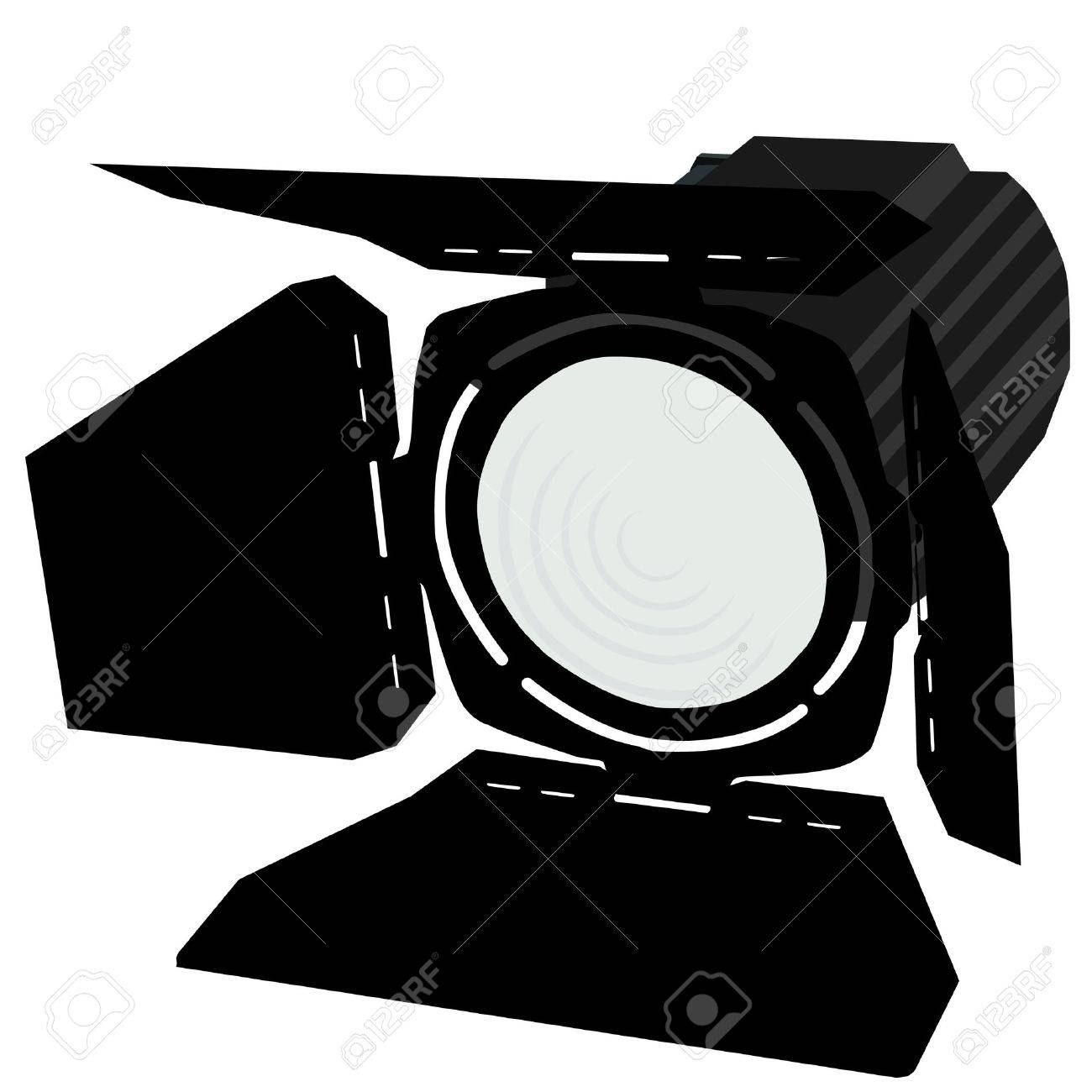 Ilustração Spotlight icon. Cinema, movie, light illustration for web andmobile concept. do StockAdobe Stock
