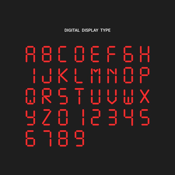 無料素材：デジタル文字のフリーフォントまとめ 数字・記号・アルファベット ：SwitchBox