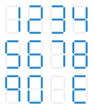 デジタル時計の英数字フォント緑セット Stock VectorAdobe Stock