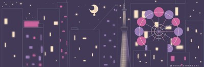 宝石フリーヘッダー青 Twitter- ibisPaint