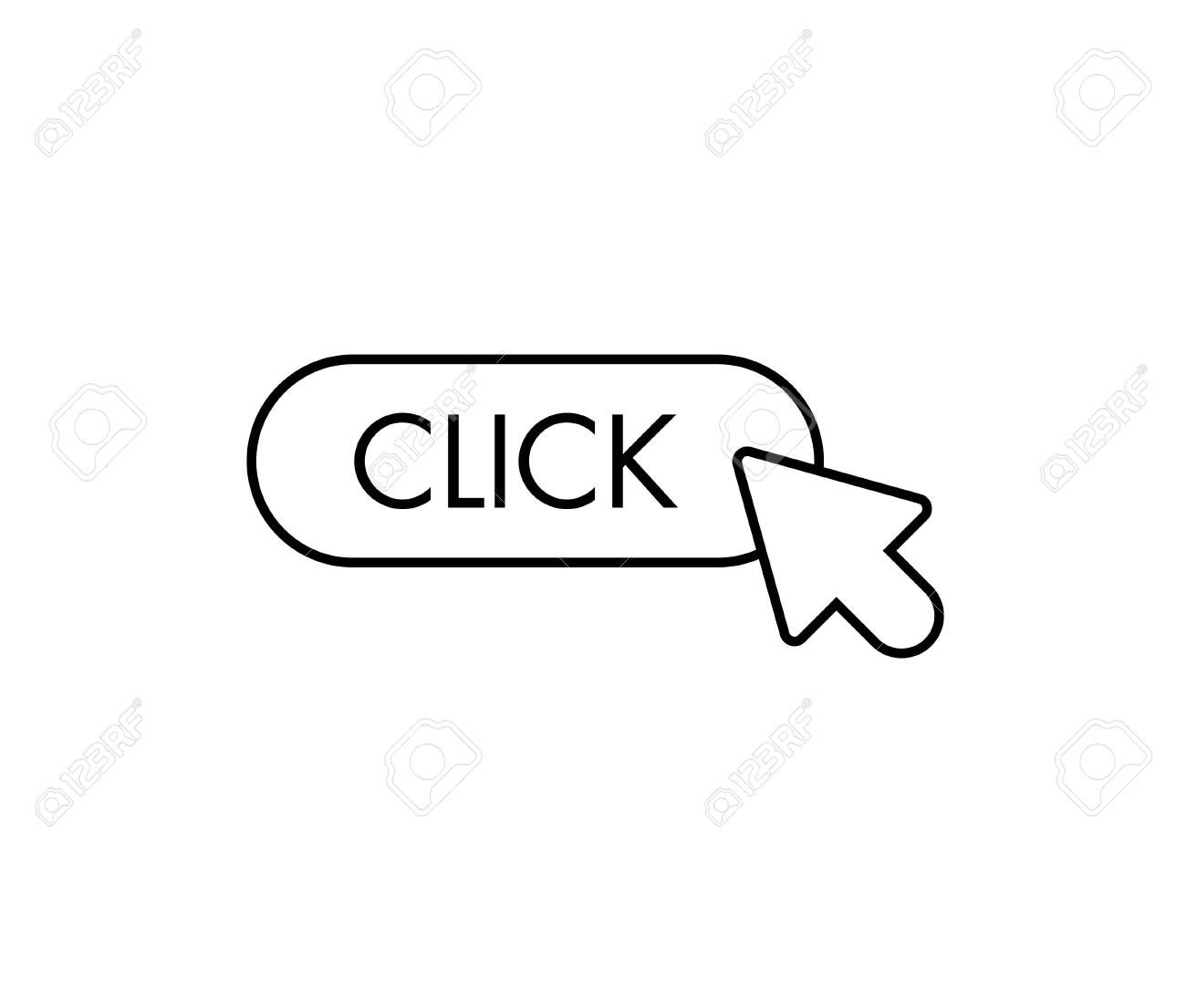 コンピュータのマウス 左クリック：イラスト無料