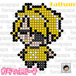 カラフルピーチアイロンビーズ@MI-YU☆