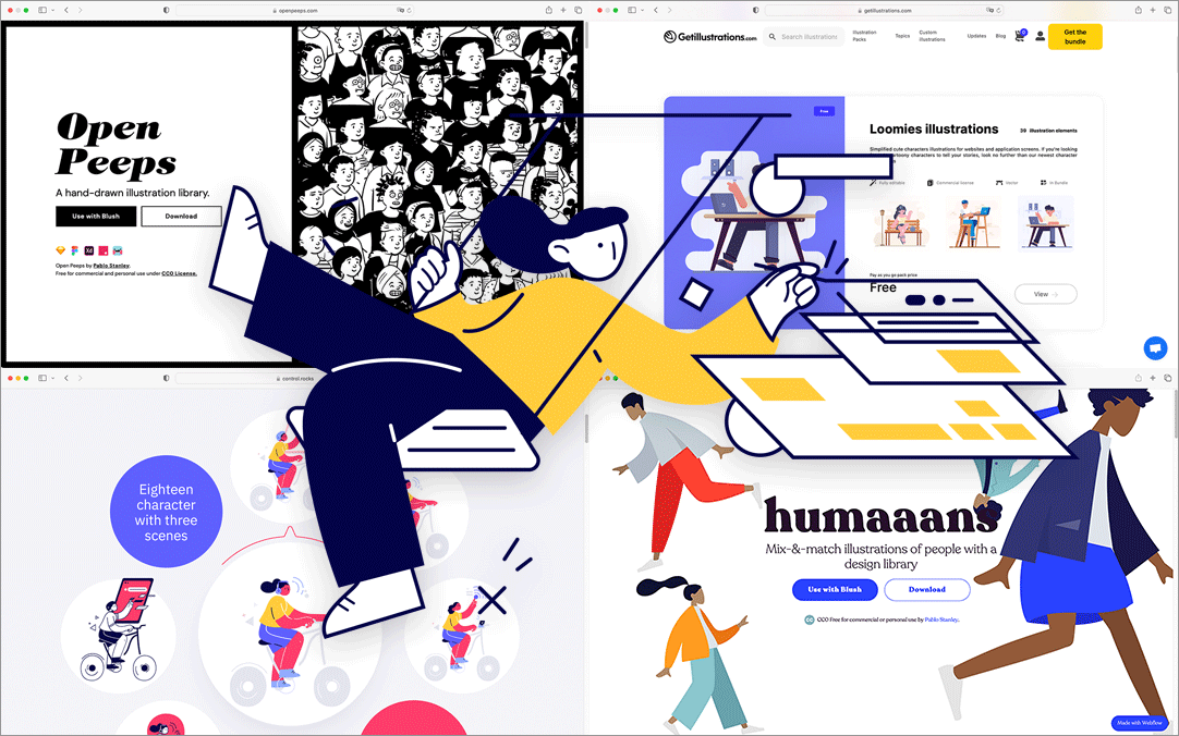 アートでおしゃれ！ちょっとシックなフローラル無料背景素材 EPSｘ4－ Free-Style – ALL FREE