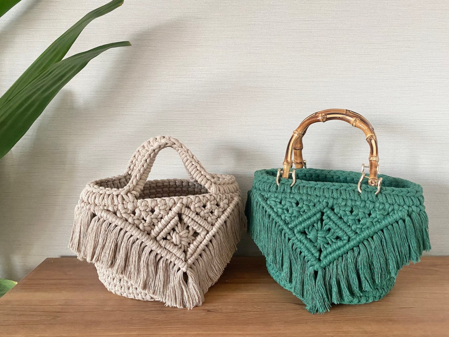 夏にぴったり、マクラメ七宝結びでつくるミニバッグKNIT LABO BLOG